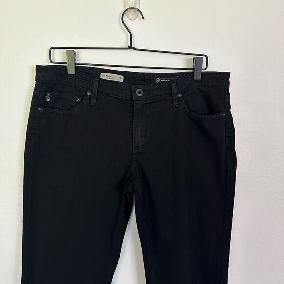 AG Adriano Goldschmied Anthropologie Women’s The Angel Bootcut Raw Hem Black Den - Picture 5 of 12